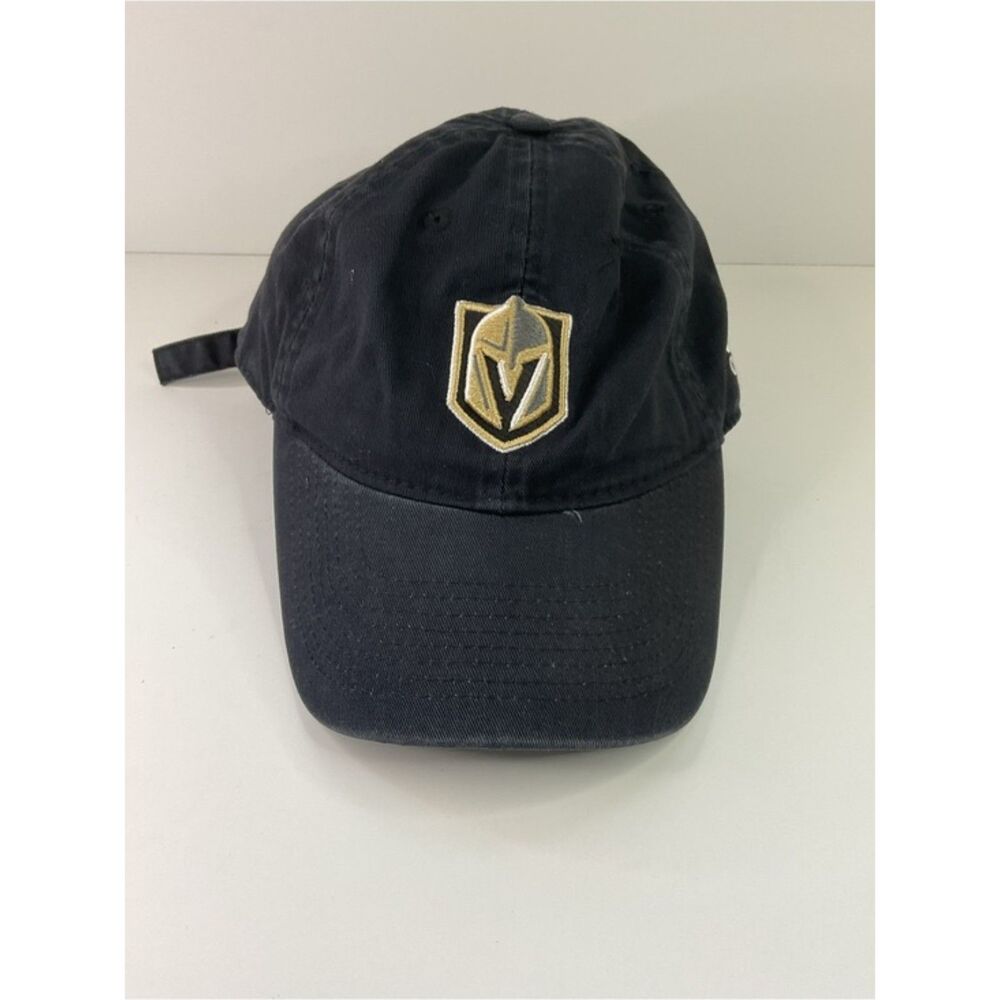 Adidas Vegas Golden Knights NHL Mens Black Adjustable Slouch Baseball Cap Hat